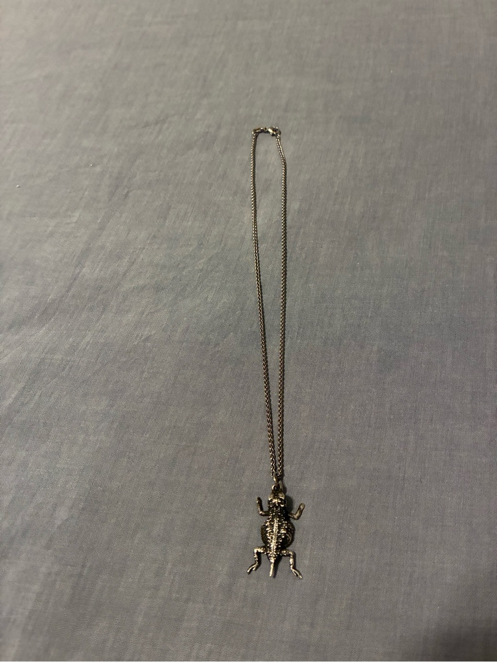 James Avery Retired Large Horny Toad Pendant Necklace